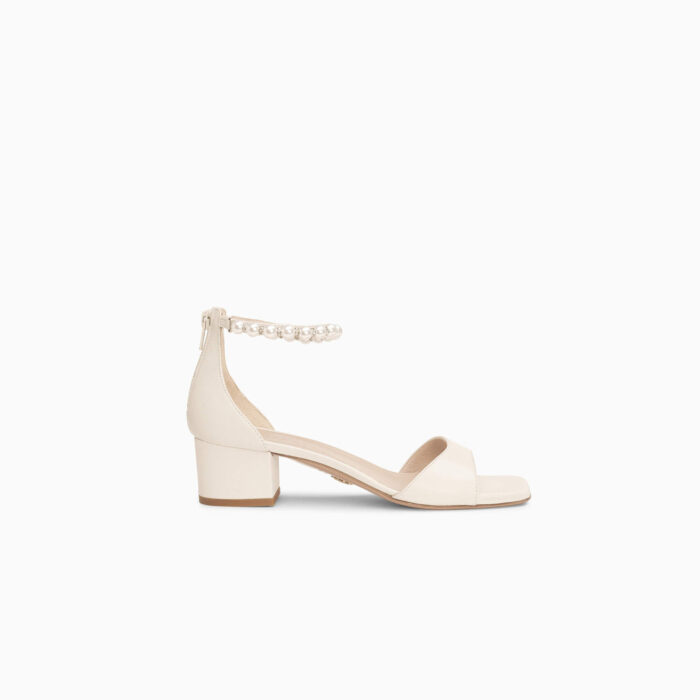 offene sandale blockabsatz designer brautschuh leder weiss zarah ll laure lay